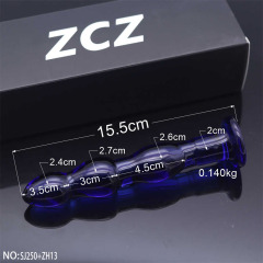 SJ250+ZH13-Crystal Penis Anal Plug