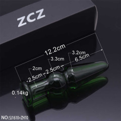 SJ1610+ZH10-Crystal Penis Anal Plug