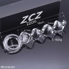 SJ146+ZH13-Crystal penis anal plug adult couple's masturbation product