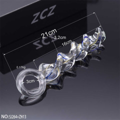 SJ264+ZH13-Crystal Penis Anal Plug