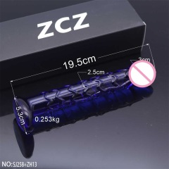 SJ258+ZH13-Crystal Penis Anal Plug