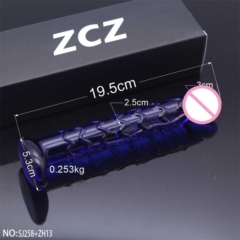 SJ258+ZH13-Crystal Penis Anal Plug