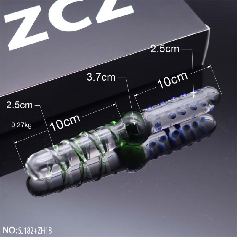 SJ182+ZH18-Crystal Penis Anal Plug