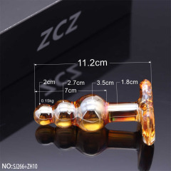 SJ266+ZH10-Crystal Penis Anal Plug