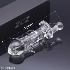 SJ164+ZH10-Crystal Penis Anal Plug