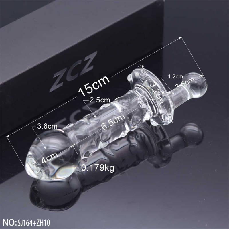SJ164+ZH10-Crystal Penis Anal Plug