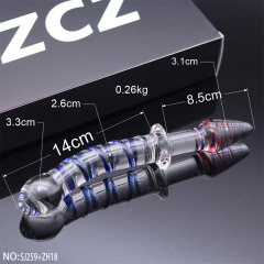 SJ259+ZH18-Crystal Penis Anal Plug