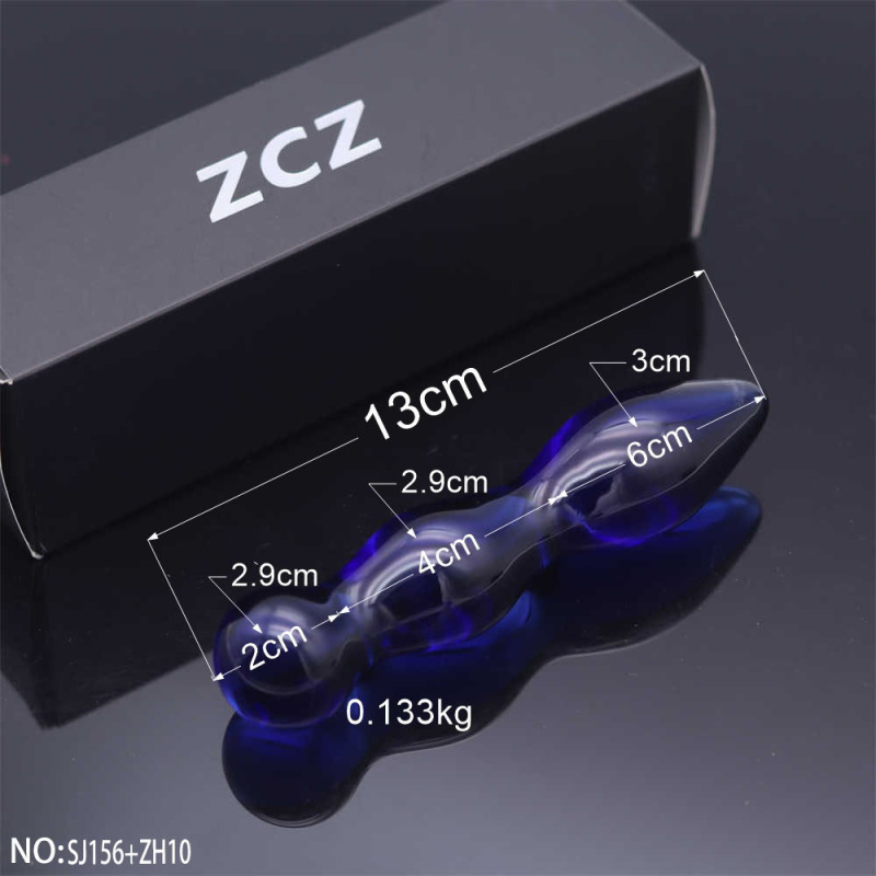 SJ156+ZH10-Crystal Penis Anal Plug