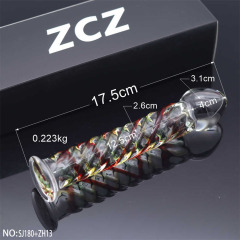 SJ180+ZH13-Crystal Penis Anal Plug