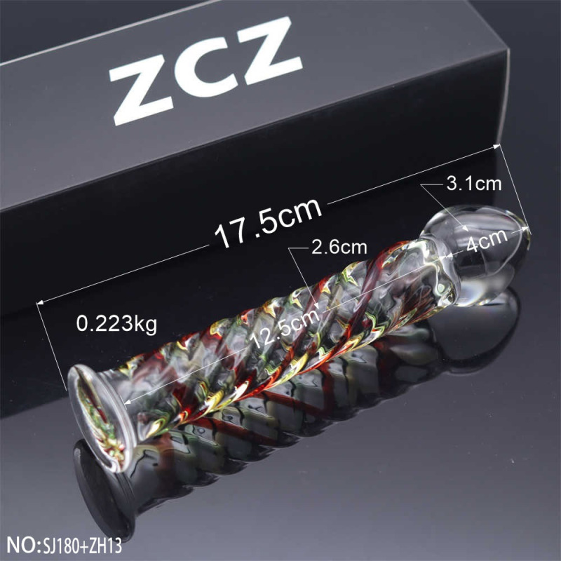 SJ180+ZH13-Crystal Penis Anal Plug