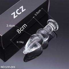 SJ197+ZH10-Crystal Penis Anal Plug