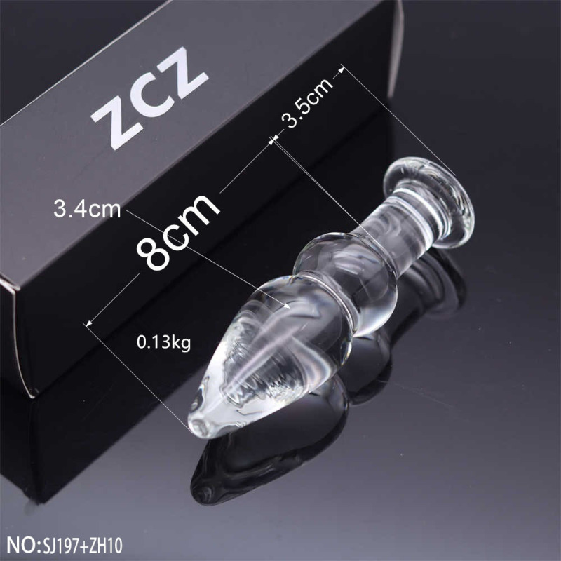 SJ197+ZH10-Crystal Penis Anal Plug