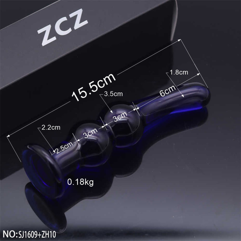 SJ1609+ZH10-Crystal Penis Anal Plug
