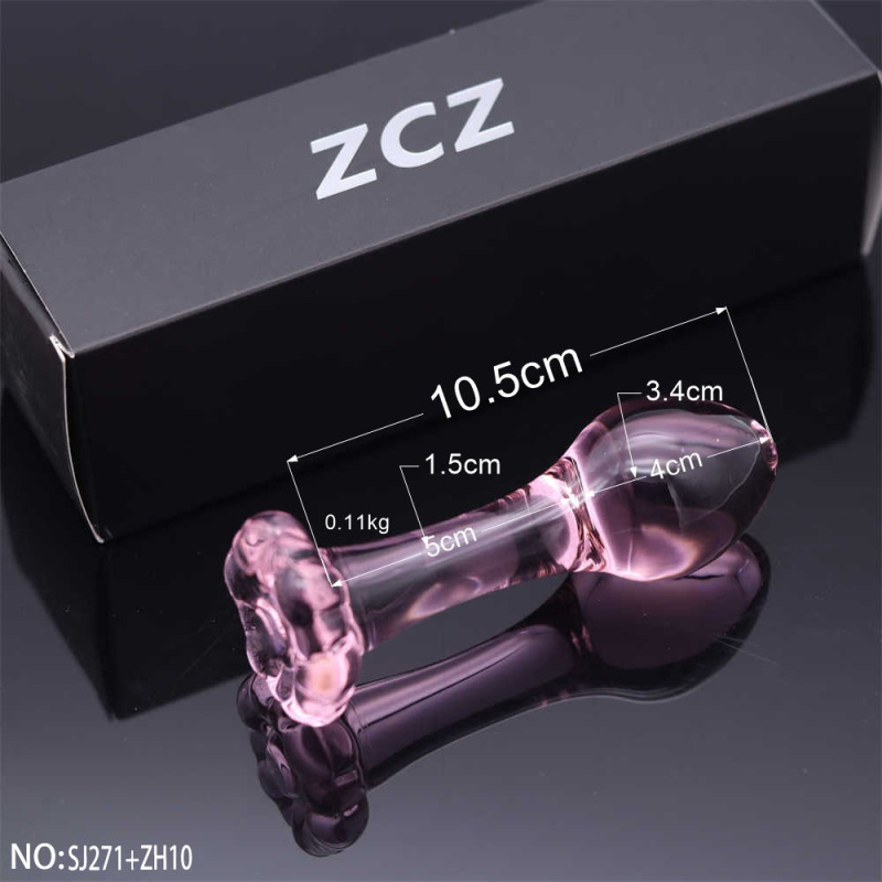 SJ271+ZH10-Crystal Penis Anal Plug
