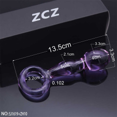 SJ1619+ZH10-Crystal Penis Anal Plug