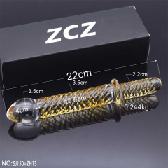 SJ150+ZH13-Crystal Penis Anal Plug