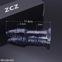 SJ284+ZH10-Crystal Penis Anal Plug