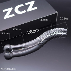 SJ184+ZH18-Crystal Penis Anal Plug