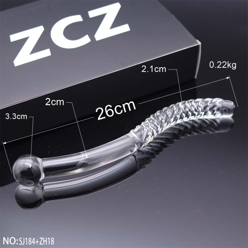 SJ184+ZH18-Crystal Penis Anal Plug