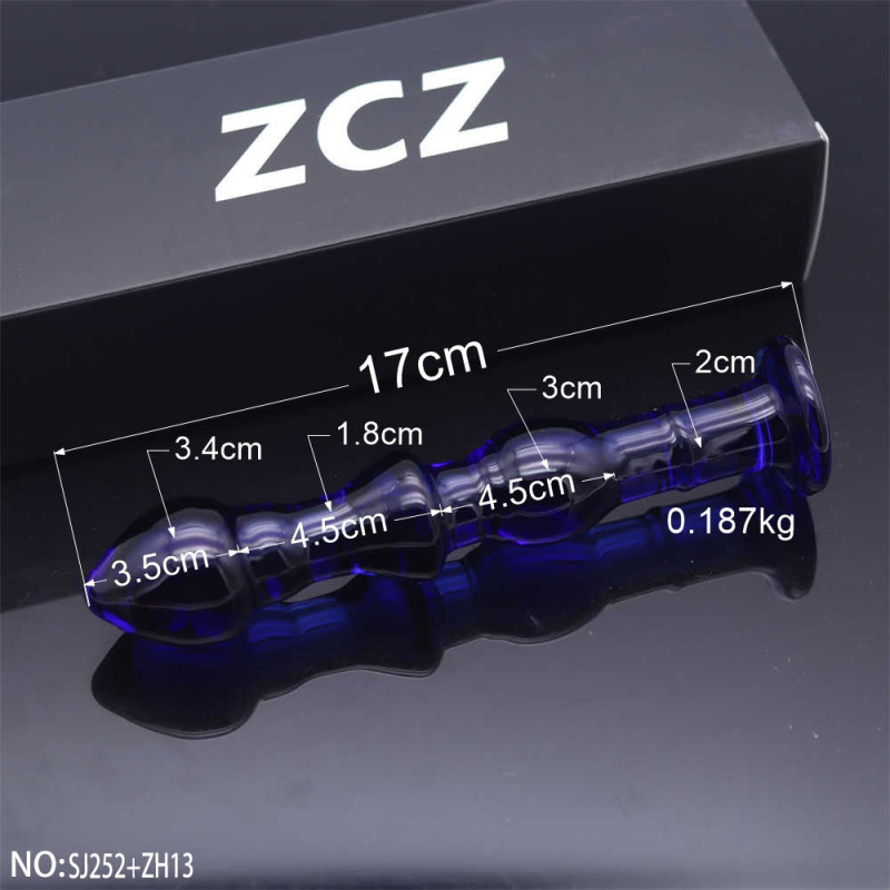 SJ252+ZH13-Crystal Penis Anal Plug