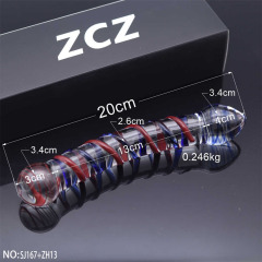 SJ167+ZH13-Crystal Penis Anal Plug