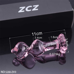 SJ268+ZH10-Crystal Penis Anal Plug