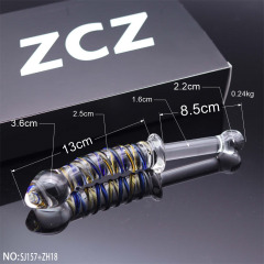 SJ157+ZH18-Crystal Penis Anal Plug