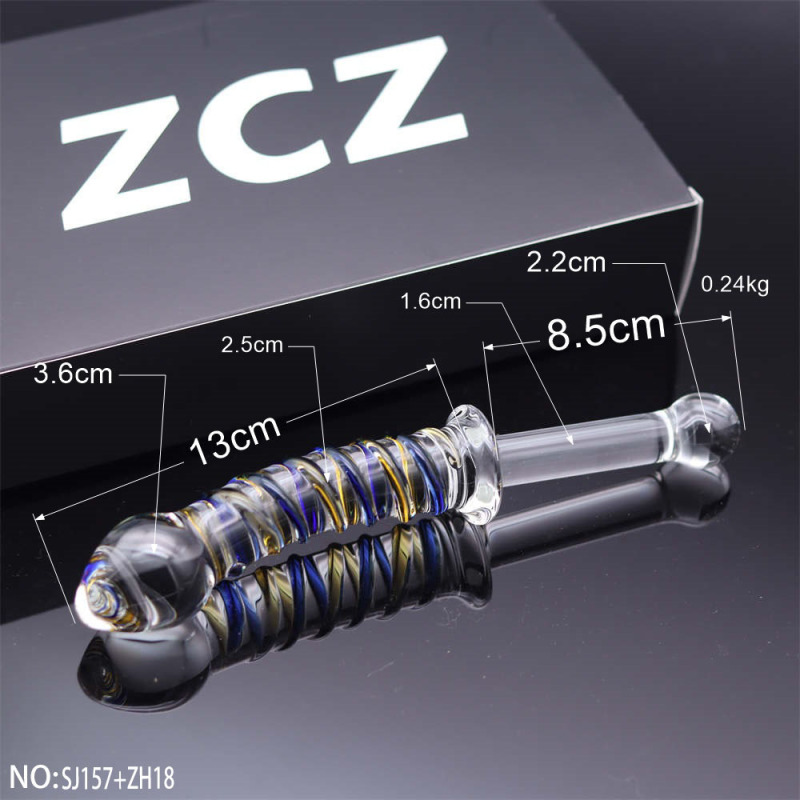 SJ157+ZH18-Crystal Penis Anal Plug