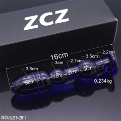 SJ251+ZH13-Crystal Penis Anal Plug