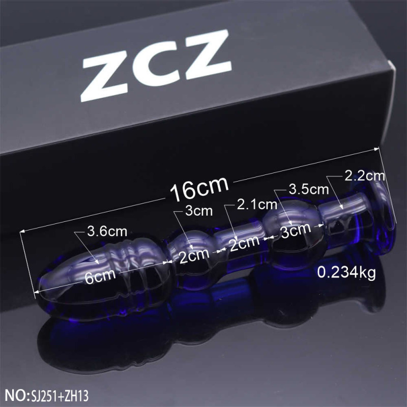 SJ251+ZH13-Crystal Penis Anal Plug