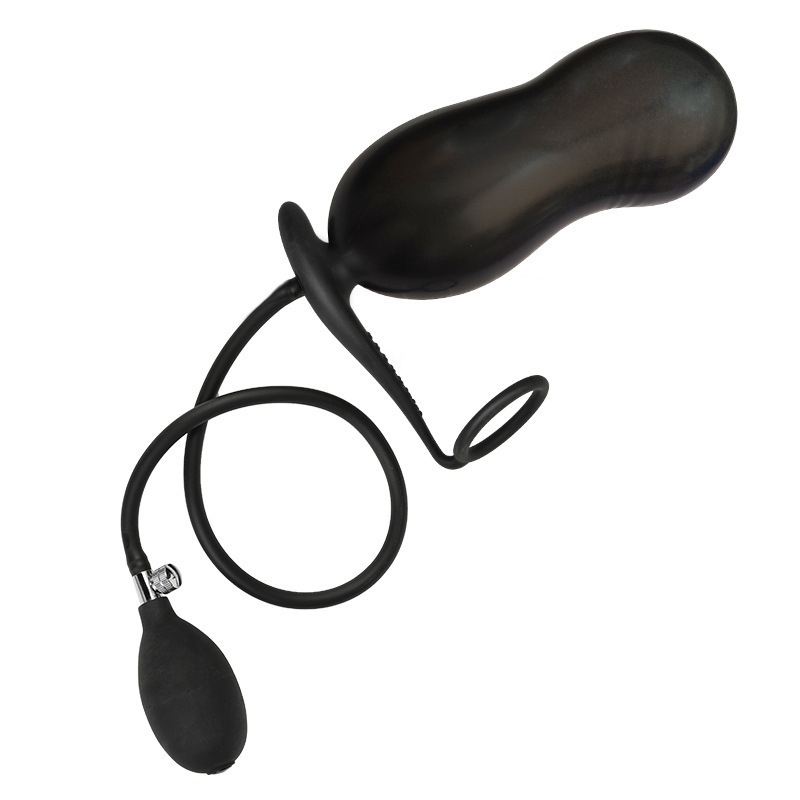 CQ003--Inflatable anal plug and penile ring massager