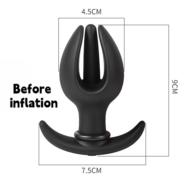 lqlHL--Flower Bud Inflatable Anal Plug/Anal Diverter/Rear Anal Plug