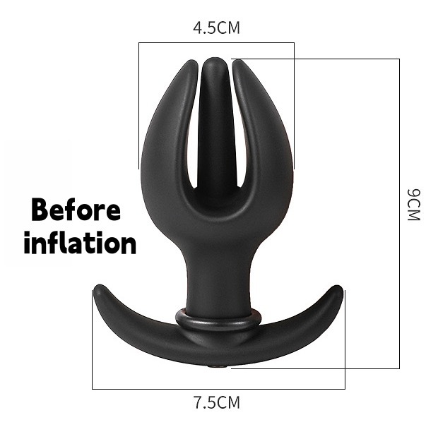 lqlHL--Flower Bud Inflatable Anal Plug/Anal Diverter/Rear Anal Plug