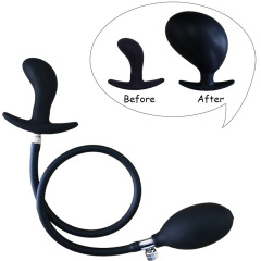 hcx03020cq--Anal plug, liquid silicone, detachable inflatable anal plug