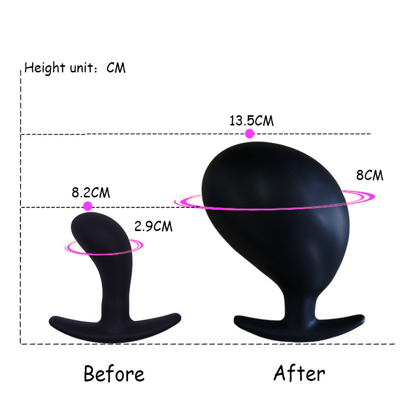 hcx03020cq--Anal plug, liquid silicone, detachable inflatable anal plug