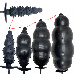 CQ002--Extra Large Five-Bead Inflatable Long Anal Plug