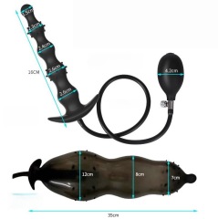 CQ004--New Type of Barbed Beaded Inflatable Anal Plug for Anal Dilation
