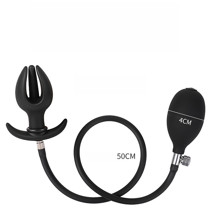 lqlHL--Flower Bud Inflatable Anal Plug/Anal Diverter/Rear Anal Plug