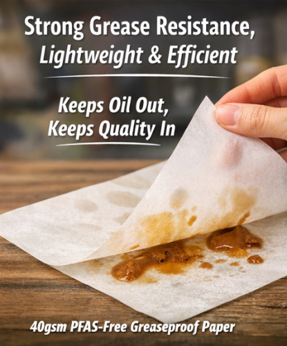 40g PFAS FREE Greaseproof Paper - EU Food Contact Safe