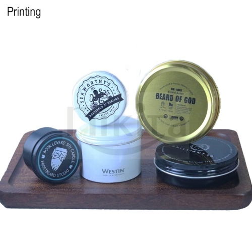 In sotck 5-260ml Cosmetic aluminium jar metal candle tin can packaging with screw lid