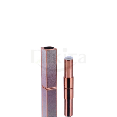 In stock Fancy 3.5g Empty Square Sparkling Pink Press type Lipstick Container Cosmetic Packaging (PLT01)
