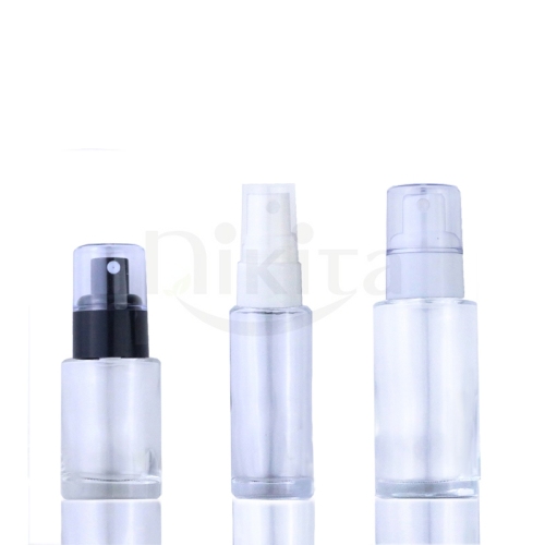 20 ml 30ml 50ml 60ml 80ml Serum Glass Bottle Cosmetic Custom Clear Glass Bottle With Spray (GAC03)
