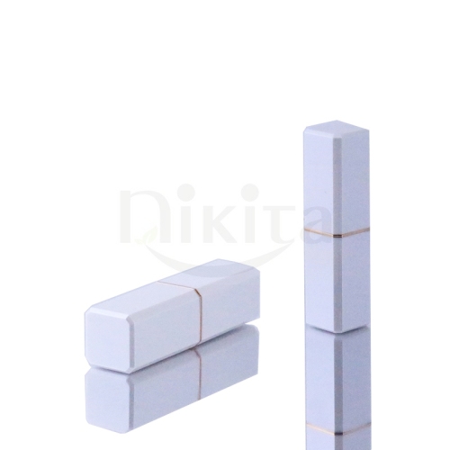 Fancy Factory Price 3.5g Empty Square Black Pearl White Plastic Lipstick Tube with gold Tube(PLT08)