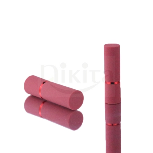 New Design 3.5g Empty Round Fancy Rose Red Lipstick Container with red tube(PLT15)