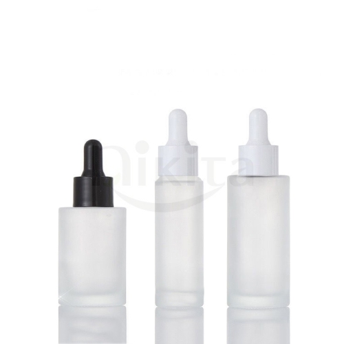 Custom Frosted Round Empty Dropper Serum Bottle Packaging (GDF02)