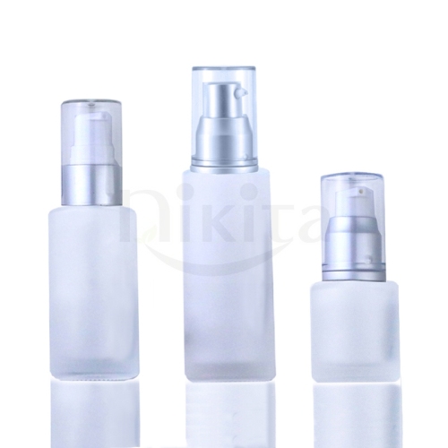 Hot Sale 1 oz 30ml Glass Cream Bottle Packaging Cosmetic Cream Pump Serum Glass Bottle (GFF02)