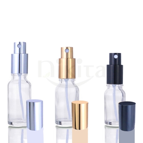 Cosmetic Empty Round Glass Serum Bottle 30ml 20ml Glass Serum Spray Bottle (GES02-C)