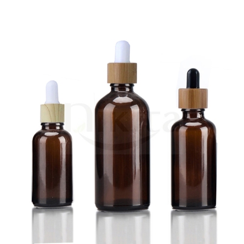 Custom Round Serum Glass Bottle 5ml 10ml Amber Essential Oil Glass Dropper Bottle (GED04-A)