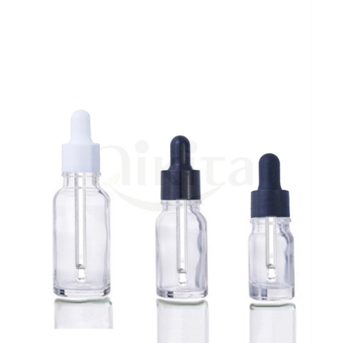 Manufactory In Stock Cosmetic Smooth Dropper Bottle Pipette Clear Glass Essential Oil Bottle (GED01-C)