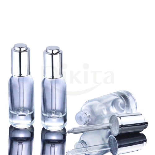 In Stock 15ml Thick Bottom Essential Oil Bottle 30ml Press Dropper Bottle 40ml Clear Glass Cosmetic Bottles
